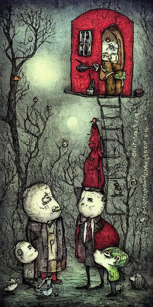 Prompt: a father's day scene by alexander jansson