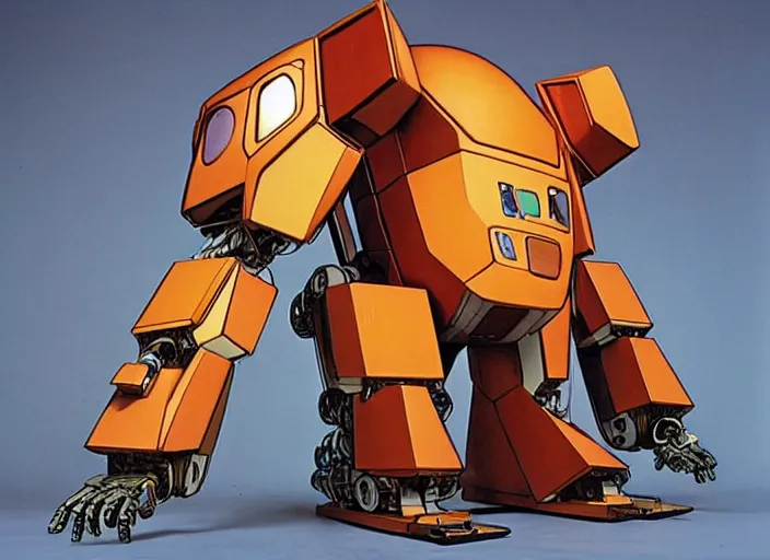 Prompt: a giant hamster shaped mecha, moebius,