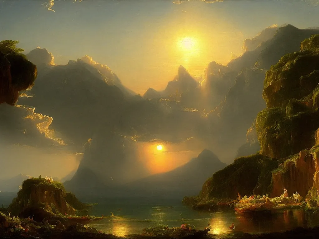 Prompt: 🌅 by thomas cole