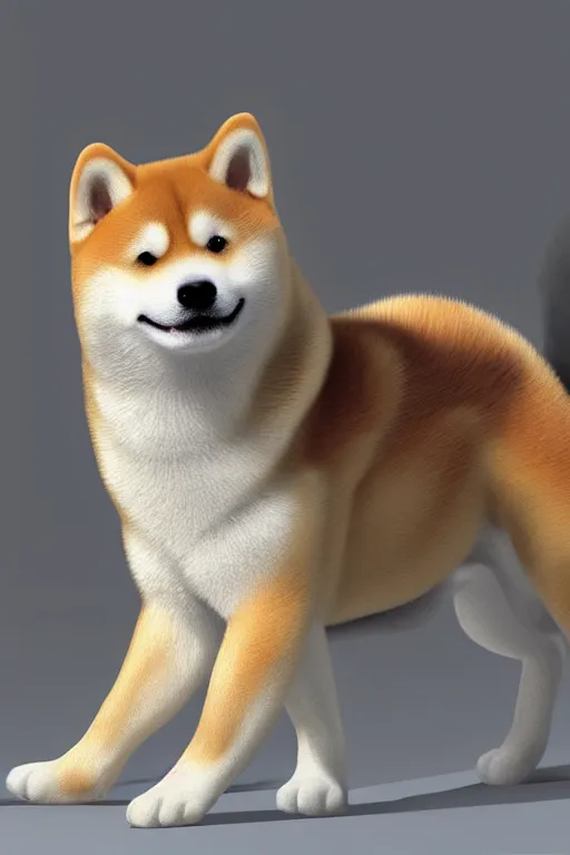 Image similar to studio photo of shiba inu, hyper realistic, 4k