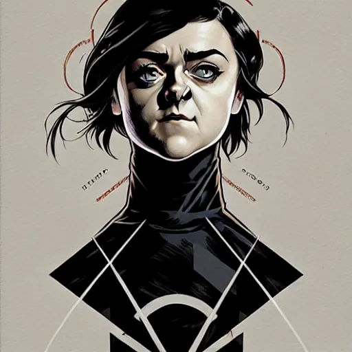 Image similar to rafael albuquerque comic art, peter mohrbacher, steve niles, phil noto, artgerm, pretty maisie williams witch, symmetrical eyes, long blonde hair