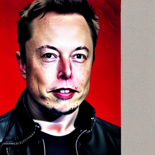 Image similar to portrait image of elon musk with tusk 8 k