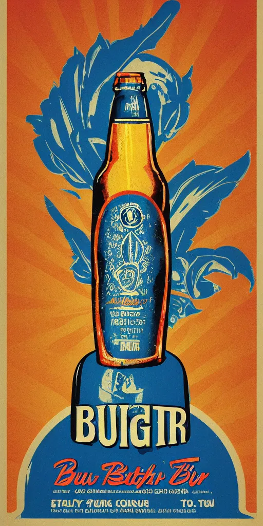 Image similar to retro bud light poster