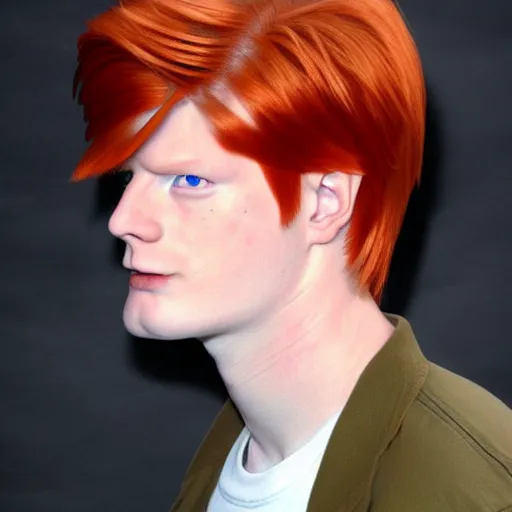 Prompt: Live Action Philip J. Fry from Futurama