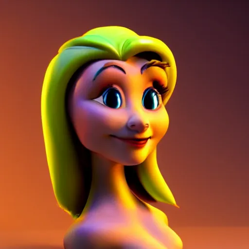 Image similar to Disney character made of melted wax beautiful lighting subsurface scattering