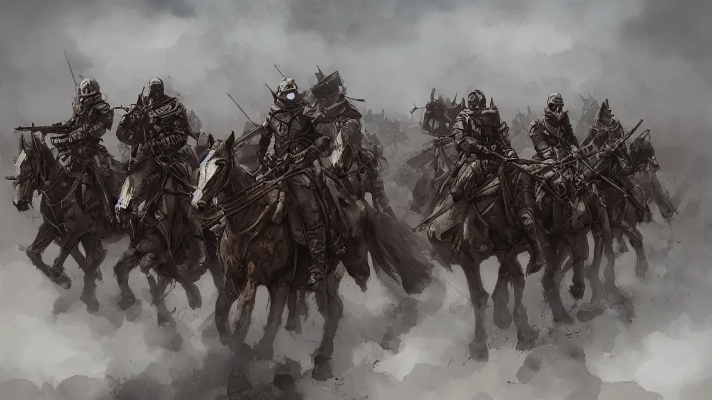 group of dragoon riders, rule of thirds, watercolored, | Stable Diffusion |  OpenArt