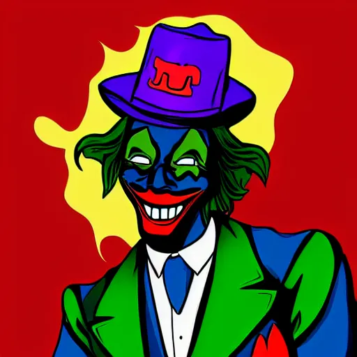 Image similar to the racist joker in blackface hq digital art