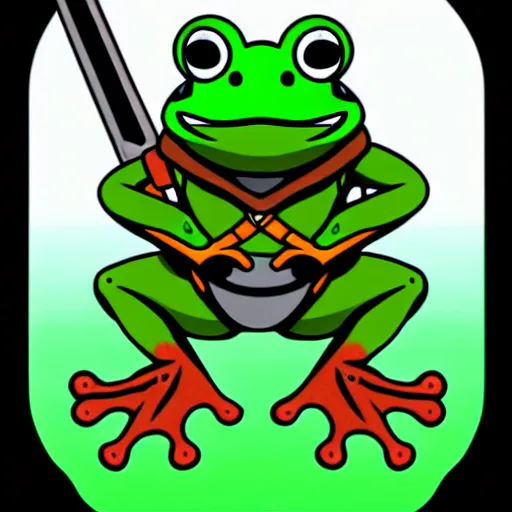 Image similar to digital illustration of a frog warrior, in the style of nintendo and d & d character art, highly detailed, sharp focus, 4 k