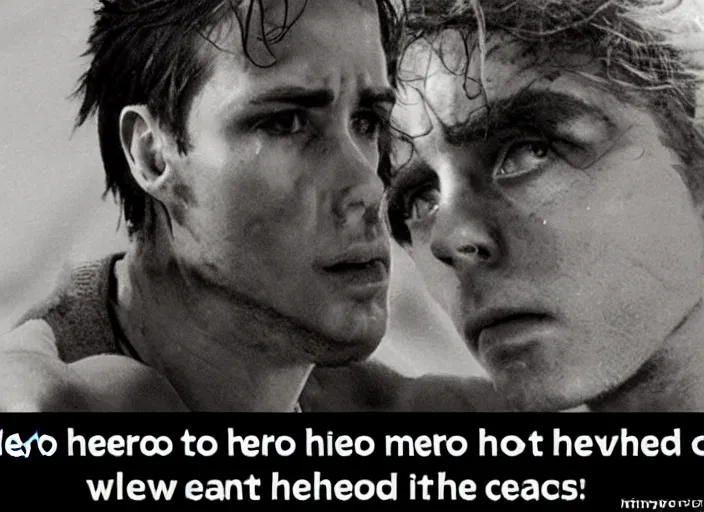 Prompt: the hero has seen something he should not have seen, and now it will not let the hero escape with the hero's eyes