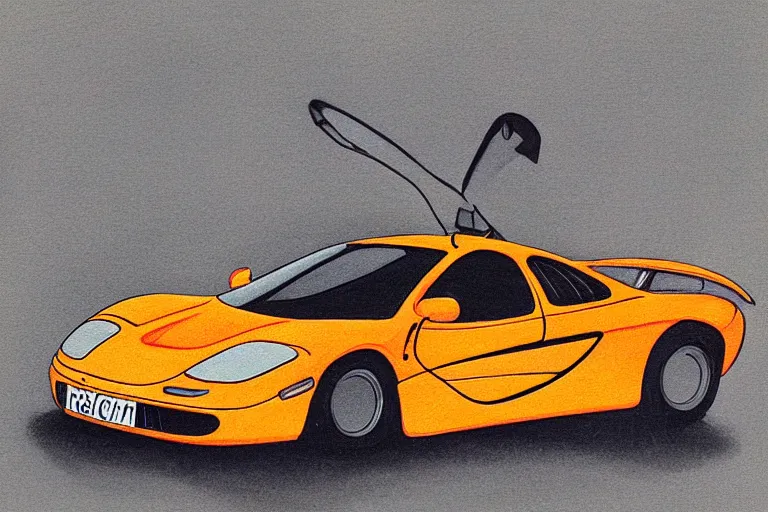 Prompt: cute cartoon McLaren F1, 8k,