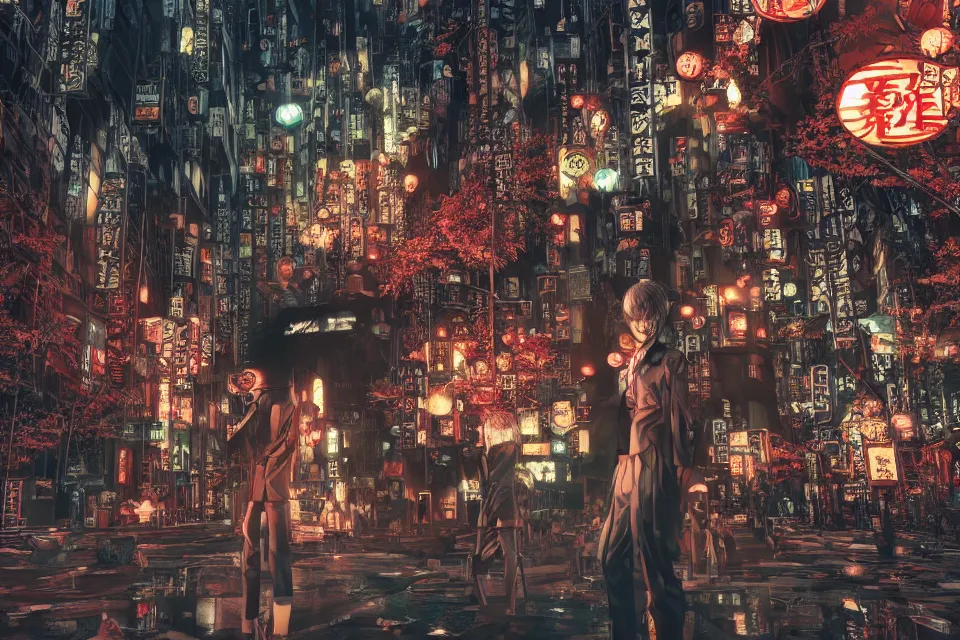 Prompt: Yoshiki Takaya Creatures Battle Junji Ito Demons In Neo Tokyo Year 4000, beautiful aesthetic, photorealistic, volumetric lighting, hyperrealistic, octane render, HDR, photorealistic, bokeh