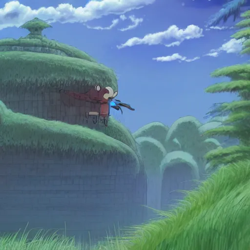 Image similar to creature made by Hayao Miyazaki, studio ghibli artstyle, beautiful scene, smooth, detailed, high quality, 8k