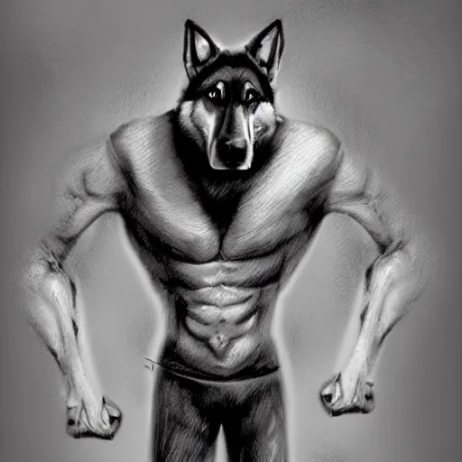 Image similar to a humanoid german shepherd beast - man, wearing gym suit, sitting on a couch, artstation, concept art, smooth, sharp foccus ilustration, artstation