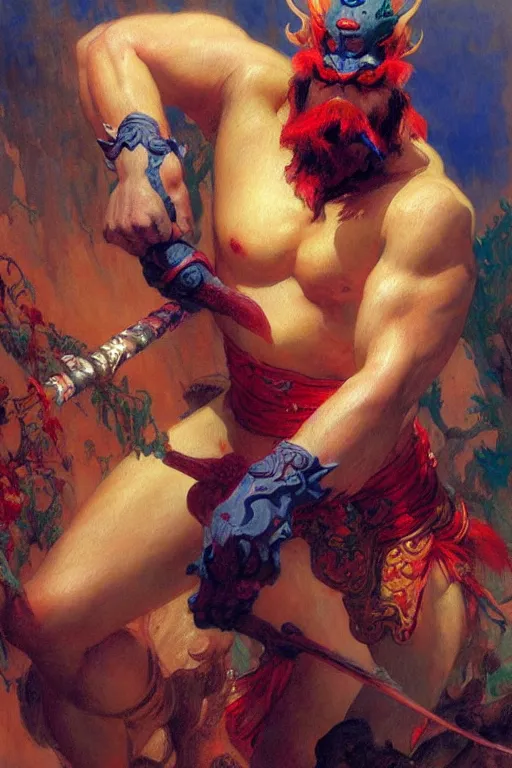 Image similar to fantasy, monster, character design, ming dynasty, colorful, painting by gaston bussiere, craig mullins, j. c. leyendecker, tom of finland