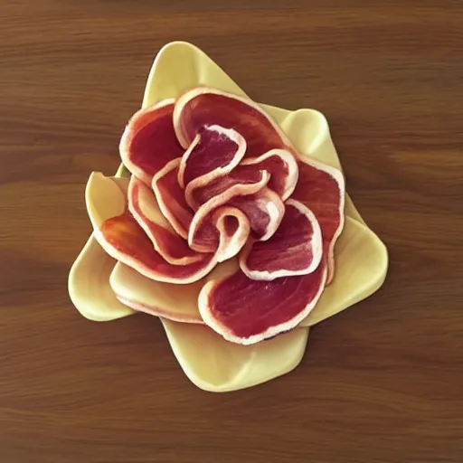 Image similar to bacon flower