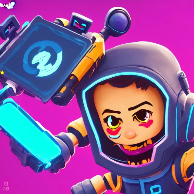 Prompt: sticker of a cute friendly cyber happy cartoon esports gamer playing fortnite, gamer boy, sticker, close up, wlop, dan mumford, artgerm, liam brazier, peter mohrbacher, 8 k, raw, featured in artstation, octane render, cinematic, elegant, intricate