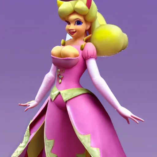 Image similar to photo of princess peach as a real life character posing, 8 k, ultra details