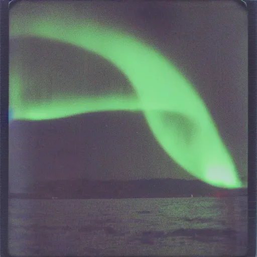 Image similar to solar storm, Polaroid photo