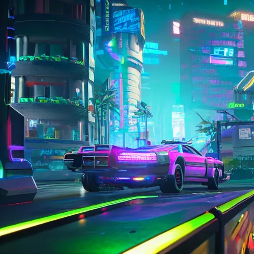 Image similar to Rick and Morty in cyberpunk 2077 unreal engine 5 8k hyperdetailed photorealism