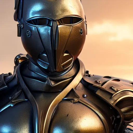 Prompt: portrait of armour gold statue reflect chrome, 8 k uhd, unreal engine, octane render in the artstyle of finnian macmanus, john park and greg rutkowski
