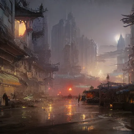 Image similar to Concept art, Macau, 8k, james gurney, greg rutkowski, john howe, artstation