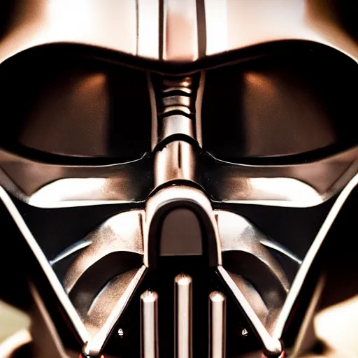 Image similar to close - up darth vader, fine details, 8 k, shallow depth of field, moody lighting, cinematic lighting,