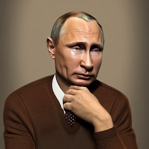 Prompt: vladimir putin portrait sitting on a toilet, realistic face, 8 k resolution, highly detailed