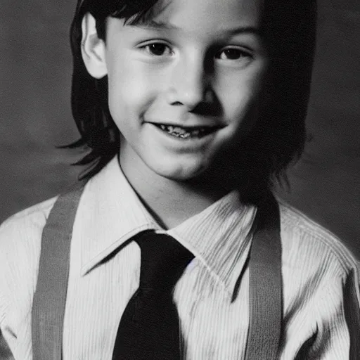 Image similar to photograph of keanu reeves as a young child