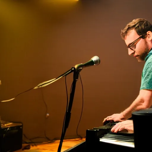 Image similar to Woody Goss on keyboard, Minneapolis, 2018. Vulfpeck live.