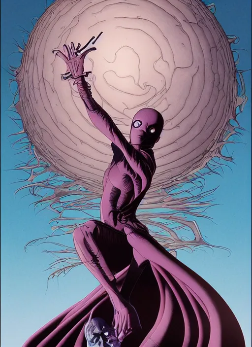 Prompt: highly detailed poster artwork by Michael Whelan and Tomer Hanuka, of Femto, from scene from Berserk, clean