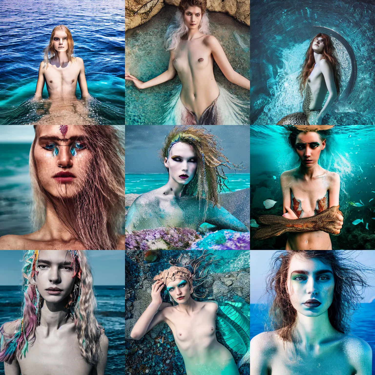 Prompt: Jonas Gahr Støre as a mermaid, vogue, perfect face, intricate, Sony a7R IV, symmetric balance, polarizing filter, Photolab, Lightroom, 4K, Dolby Vision, Photography Award