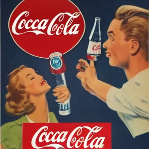 Image similar to Coca-Cola poster. 1950.