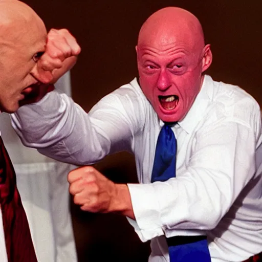 Image similar to bald bill clinton punching a trout