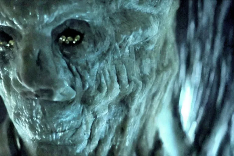 Image similar to VFX movie closeup of a futuristic inhuman monster in underground cave by Emmanuel Lubezki