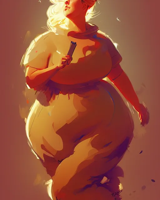 Prompt: amy schumer wearing a croissant costume, jesper ejsing, ismail inceoglu, artstation