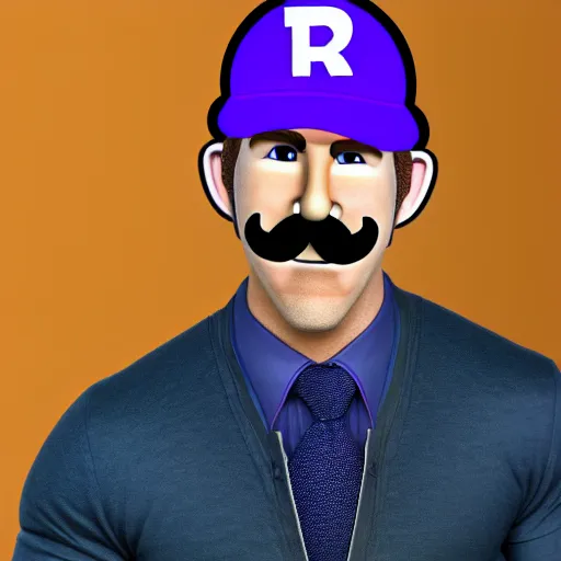 Prompt: ryan reynolds as waluigi, highly detailed, extremely high quality, hd, 4 k, 8 k, canon 3 0 0 mm, professional photographer, 4 0 mp, lifelike, top - rated, award winning, realistic, detailed lighting, detailed shadows, sharp, no blur, edited, corrected, trending