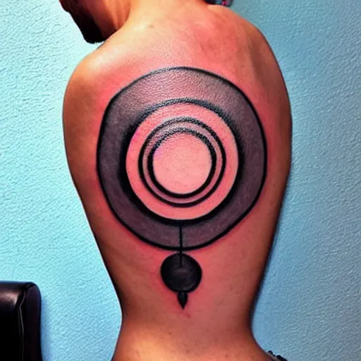 Image similar to Pokeball Tattoo on male back