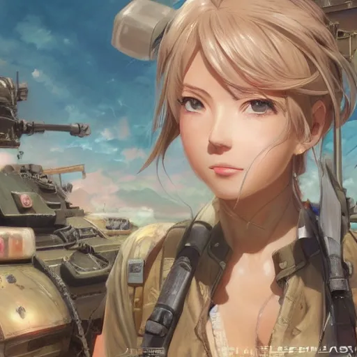 Prompt: A Tank with the Face of a Beautiful Anime Girl, detailed, centered, digital painting, artstation, concept art, donato giancola, Joseph Christian Leyendecker, WLOP, Boris Vallejo, Breathtaking, 8k resolution, extremely detailed, beautiful, establishing shot, artistic, hyperrealistic, beautiful face, octane render, cinematic lighting, dramatic lighting, masterpiece