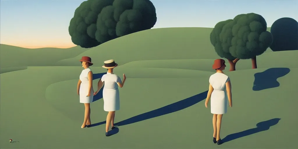 Image similar to pals, blue sky, summer evening, kenton nelson