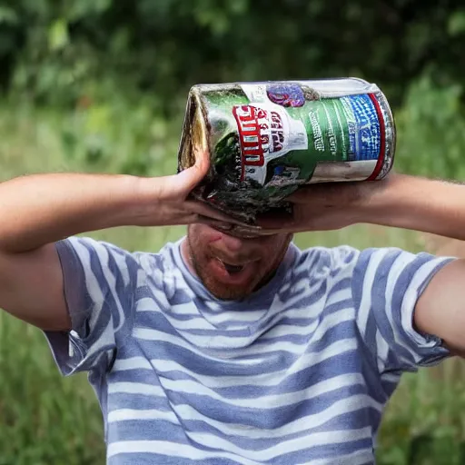 People crush beer cans on their heads Stable Diffusion OpenArt