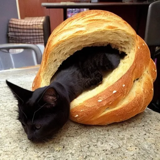 Image similar to you thought it was bread but no it was me the cat