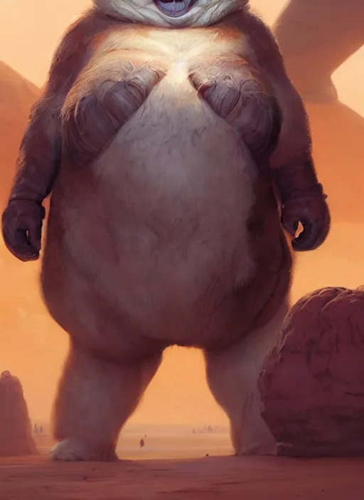 Image similar to hyper realistic, zoomed out portrait of a adorable, cute, happy, big chungus in star wars, by greg rutkowski, scott m fischer, artgerm, loish, anne stokes, alexandros pyromallis