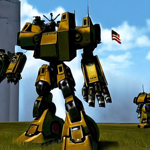 Prompt: mechwarrior 2, mecha warrior,