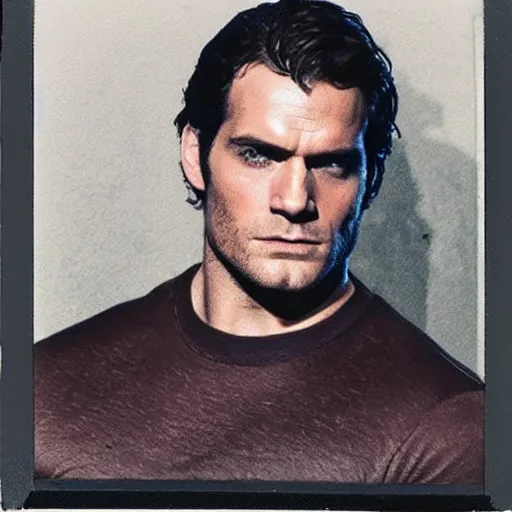 Prompt: Polaroid image of Henry Cavill in resident evil