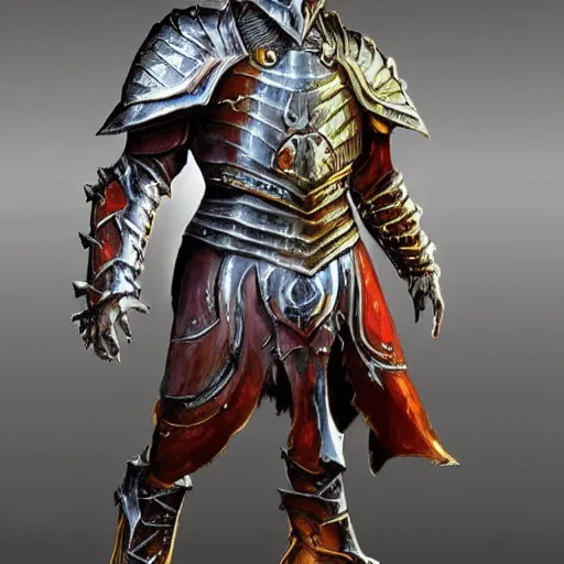 Image similar to animated armor that looks like karn the great creator, style of magic the gathering, dungeons and dragons, fantasy, intimidating