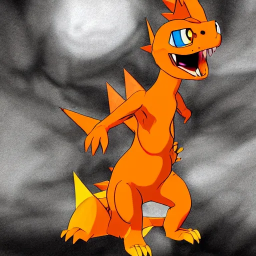 Image similar to digital art charizard high quality