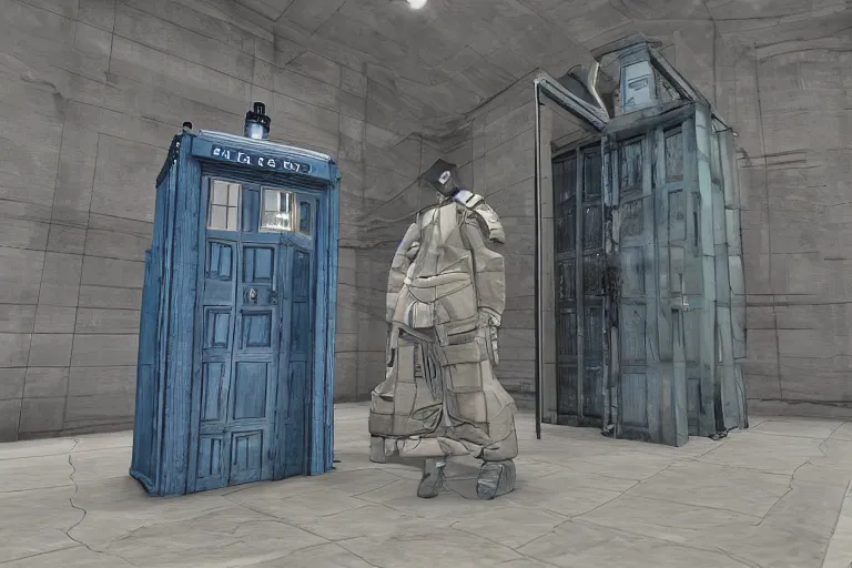 Image similar to tardis in half life alyx