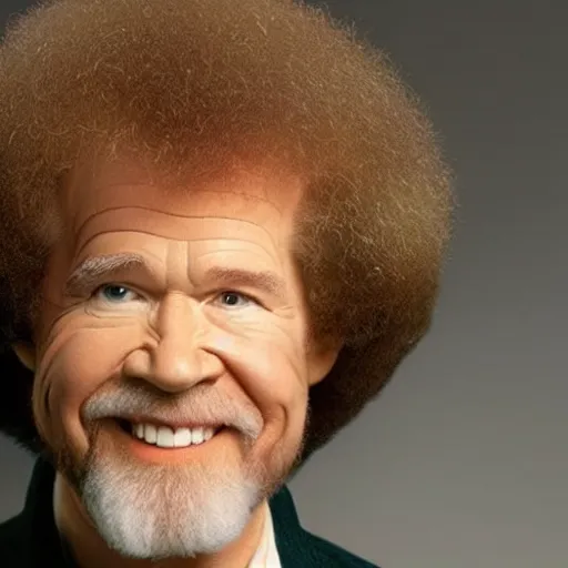 Image similar to bob ross without hair