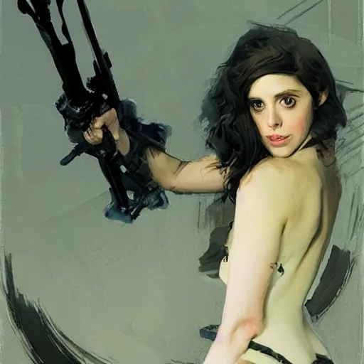 Prompt: alison brie as john snow, intricate, elegant, highly detailed, greg manchess, mucha, liepke, ruan jia, jeffrey catherine jones, ridley scott