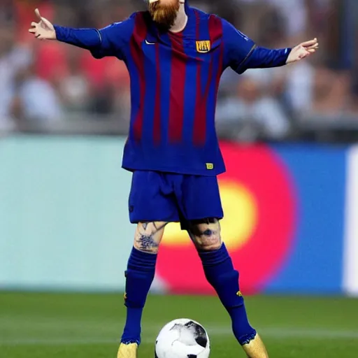 Image similar to lionel messi doing ballet